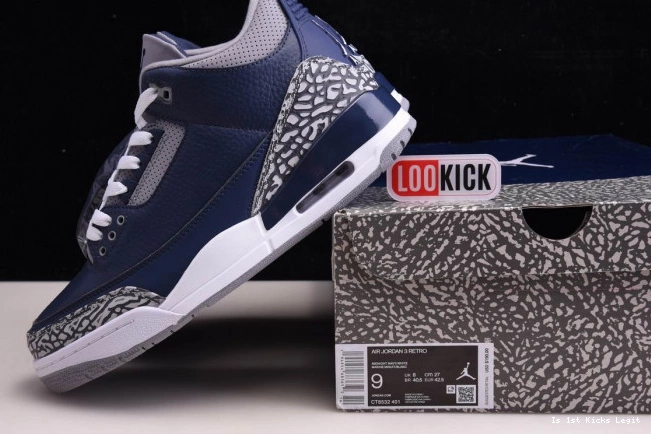 MIDNIGHT NAVYCT8532-401 JORDAN AIR 3 0801